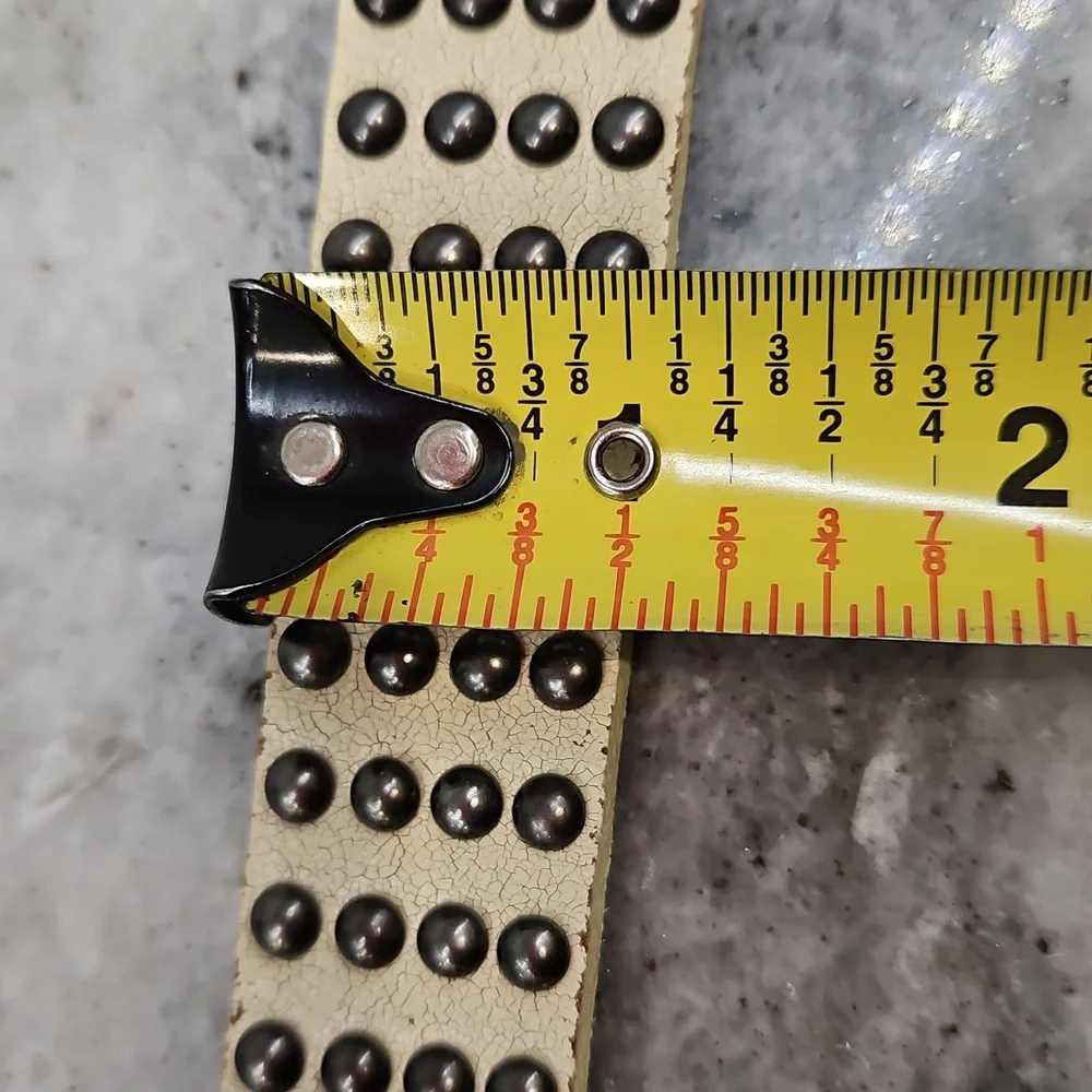 J. Crew Light Beige Belt with Studded Design - Picture 8 of 8